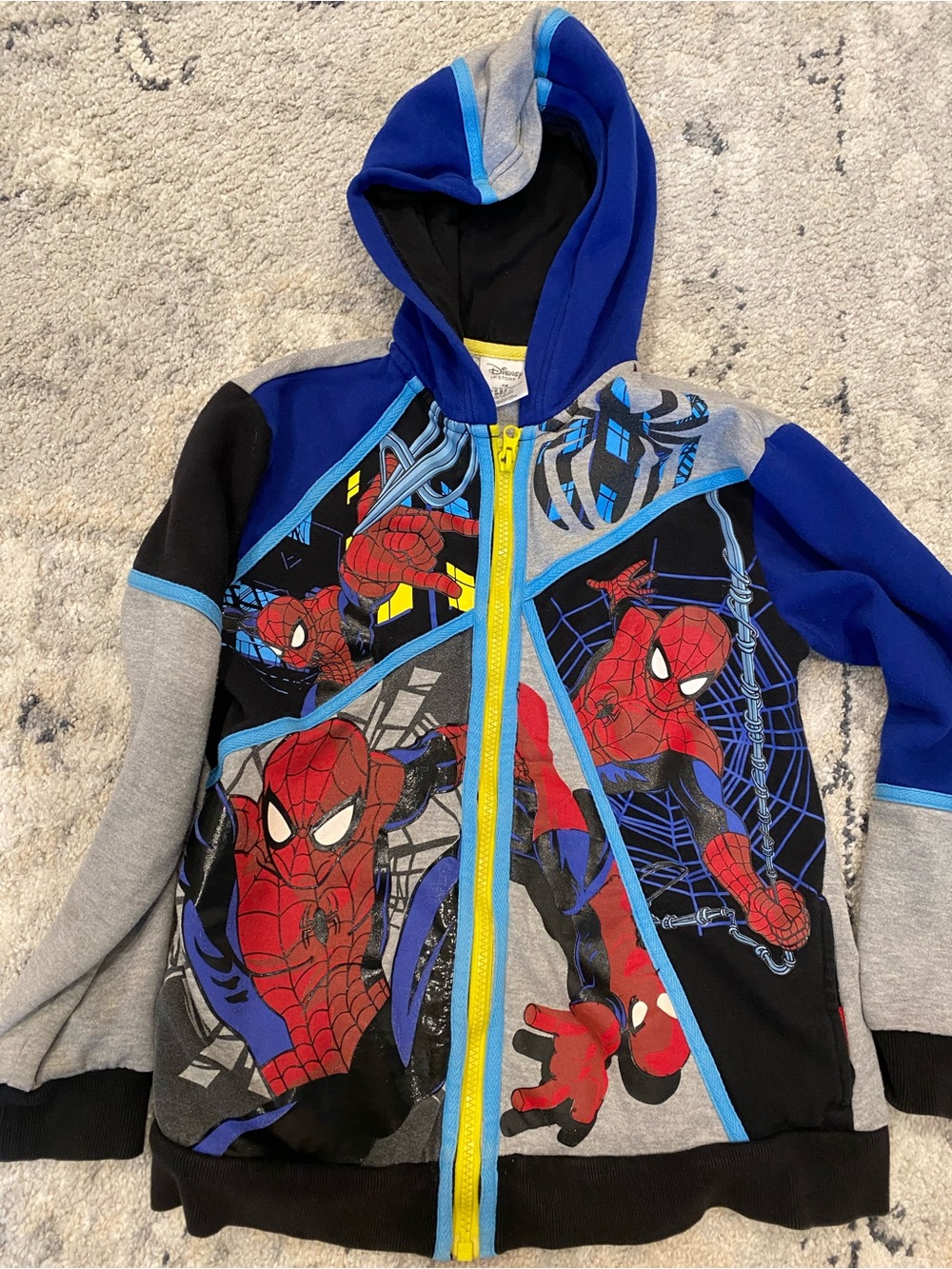 Disney Kids Hoodie — Black, Blue, Yellow Accent